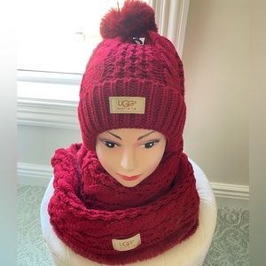 UGG Accessories Ugg Red Hat Infinity Scarf Set Sold Out Poshmark